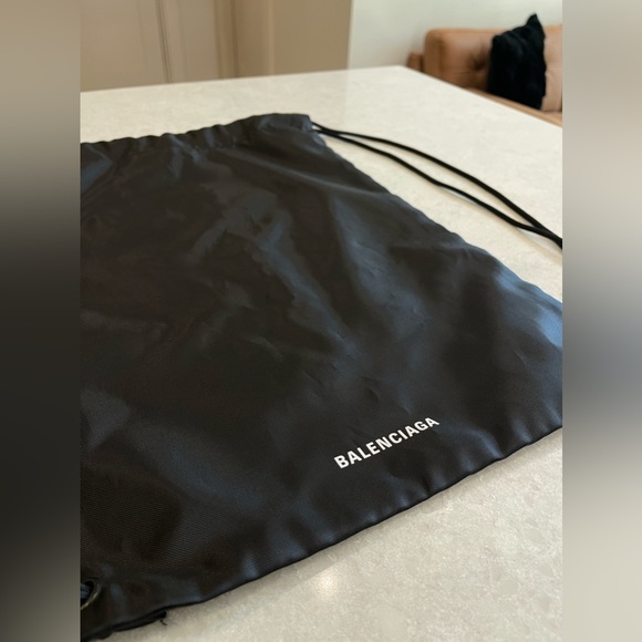 Balenciaga Canvas Drawstring Backpack in Black - Picture 5 of 5
